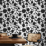 Wallpaper Peel and Stick Wallpaper Removable Wallpaper Home Decor Wall Art Wall Decor Room Decor / Black and White Ink Wallpaper - A665 - WallTrend