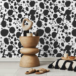 Wallpaper Peel and Stick Wallpaper Removable Wallpaper Home Decor Wall Art Wall Decor Room Decor / Black and White Ink Wallpaper - A665 - WallTrend