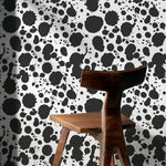 Wallpaper Peel and Stick Wallpaper Removable Wallpaper Home Decor Wall Art Wall Decor Room Decor / Black and White Ink Wallpaper - A665 - WallTrend