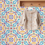 Wallpaper Peel and Stick Wallpaper Removable Wallpaper Home Decor Wall Art Wall Decor Room Decor / Blue and Orange Vintage Wallpaper - C385 - WallTrend