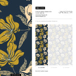 Wallpaper Peel and Stick Wallpaper Removable Wallpaper Home Decor Wall Art Wall Decor Room Decor / Blue Boho Floral Wallpaper - A783 - WallTrend