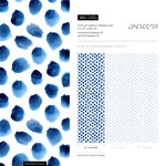 Wallpaper Peel and Stick Wallpaper Removable Wallpaper Home Decor Wall Art Wall Decor Room Decor / Blue Dots Watercolor Wallpaper - D934 - WallTrend