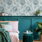 Wallpaper Peel and Stick Wallpaper Removable Wallpaper Home Decor Wall Art Wall Decor Room Decor / Blue Vintage Floral Wallpaper - A631 - WallTrend