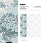 Wallpaper Peel and Stick Wallpaper Removable Wallpaper Home Decor Wall Art Wall Decor Room Decor / Blue Vintage Floral Wallpaper - A631 - WallTrend