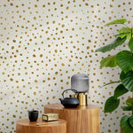 Wallpaper Peel and Stick Wallpaper Removable Wallpaper Home Decor Wall Art Wall Decor Room Decor / Boho Dots Non - Metalic Wallpaper - A343 - WallTrend