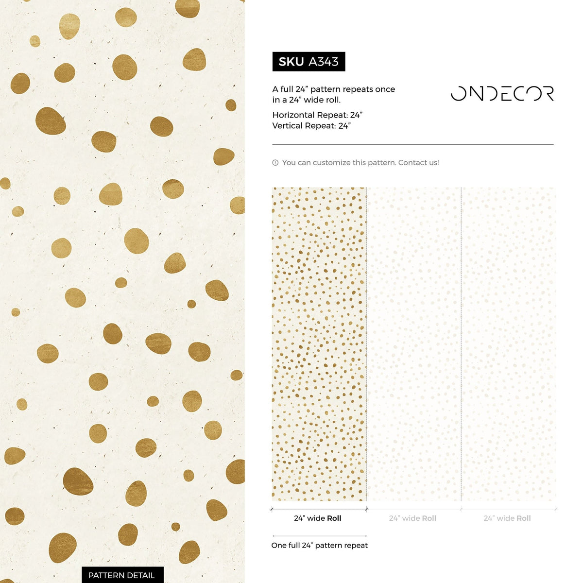 Wallpaper Peel and Stick Wallpaper Removable Wallpaper Home Decor Wall Art Wall Decor Room Decor / Boho Dots Non - Metalic Wallpaper - A343 - WallTrend
