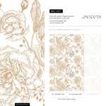 Wallpaper Peel and Stick Wallpaper Removable Wallpaper Home Decor Wall Art Wall Decor Room Decor / Boho Floral Wallpaper - A671 - WallTrend