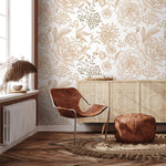 Wallpaper Peel and Stick Wallpaper Removable Wallpaper Home Decor Wall Art Wall Decor Room Decor / Boho Floral Wallpaper - A671 - WallTrend