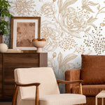 Wallpaper Peel and Stick Wallpaper Removable Wallpaper Home Decor Wall Art Wall Decor Room Decor / Boho Floral Wallpaper - A671 - WallTrend