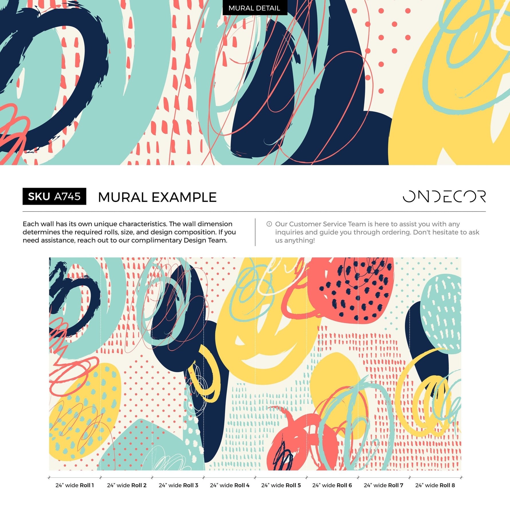 Wallpaper Peel and Stick Wallpaper Removable Wallpaper Home Decor Wall Art Wall Decor Room Decor / Colorful Abstract Modern Wallpaper - A745 - WallTrend
