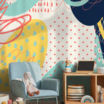 Wallpaper Peel and Stick Wallpaper Removable Wallpaper Home Decor Wall Art Wall Decor Room Decor / Colorful Abstract Modern Wallpaper - A745 - WallTrend