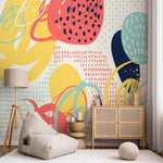 Wallpaper Peel and Stick Wallpaper Removable Wallpaper Home Decor Wall Art Wall Decor Room Decor / Colorful Abstract Modern Wallpaper - A745 - WallTrend