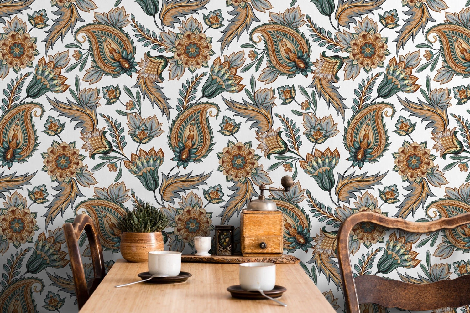 Wallpaper Peel and Stick Wallpaper Removable Wallpaper Home Decor Wall Art Wall Decor Room Decor / Colorful Feathers Boho Wallpaper - C553 - WallTrend