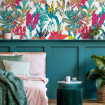 Wallpaper Peel and Stick Wallpaper Removable Wallpaper Home Decor Wall Art Wall Decor Room Decor / Colorful Floral Abstract Wallpaper - A717 - WallTrend