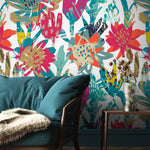 Wallpaper Peel and Stick Wallpaper Removable Wallpaper Home Decor Wall Art Wall Decor Room Decor / Colorful Floral Abstract Wallpaper - A717 - WallTrend