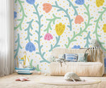 Wallpaper Peel and Stick Wallpaper Removable Wallpaper Home Decor Wall Art Wall Decor Room Decor / Colorful Floral Kid Wallpaper - C474 - WallTrend