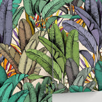 Wallpaper Peel and Stick Wallpaper Removable Wallpaper Home Decor Wall Art Wall Decor Room Decor / Colorful Tropical Jungle Wallpaper - A765 - WallTrend