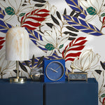 Wallpaper Peel and Stick Wallpaper Removable Wallpaper Home Decor Wall Art Wall Decor Room Decor / Contemporary Leaves Wallpaper - B321 - WallTrend