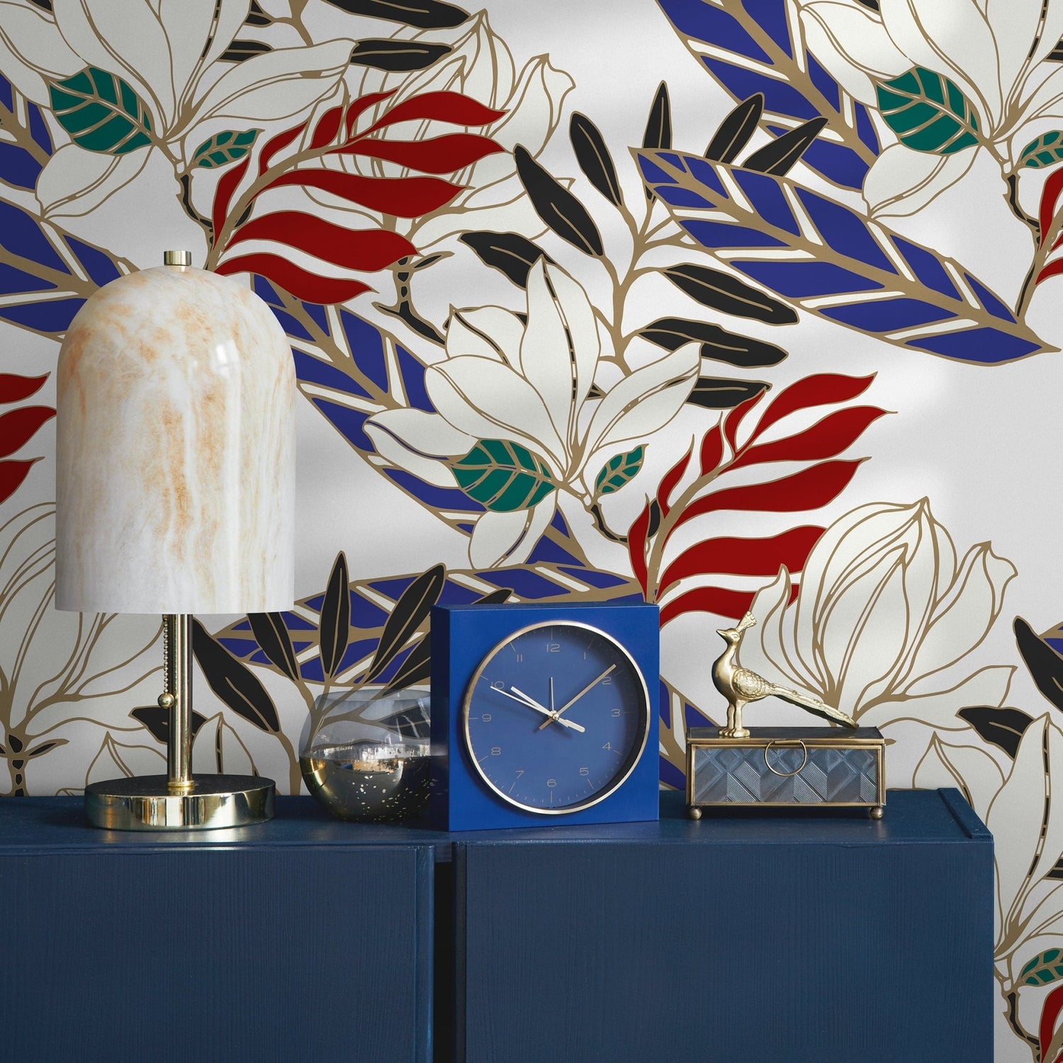 Wallpaper Peel and Stick Wallpaper Removable Wallpaper Home Decor Wall Art Wall Decor Room Decor / Contemporary Leaves Wallpaper - B321 - WallTrend