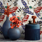 Wallpaper Peel and Stick Wallpaper Removable Wallpaper Home Decor Wall Art Wall Decor Room Decor / Contemporary Leaves Wallpaper - B321 - WallTrend