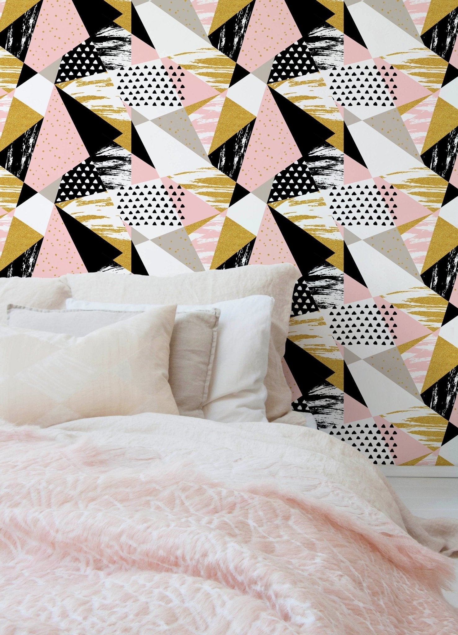 Wallpaper Peel and Stick Wallpaper Removable Wallpaper Home Decor Wall Art Wall Decor Room Decor / Cool Abstract Geometric Wallpaper - A073 - WallTrend