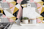Wallpaper Peel and Stick Wallpaper Removable Wallpaper Home Decor Wall Art Wall Decor Room Decor / Cool Abstract Geometric Wallpaper - A073 - WallTrend