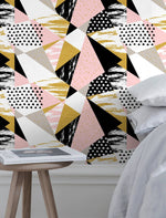 Wallpaper Peel and Stick Wallpaper Removable Wallpaper Home Decor Wall Art Wall Decor Room Decor / Cool Abstract Geometric Wallpaper - A073 - WallTrend
