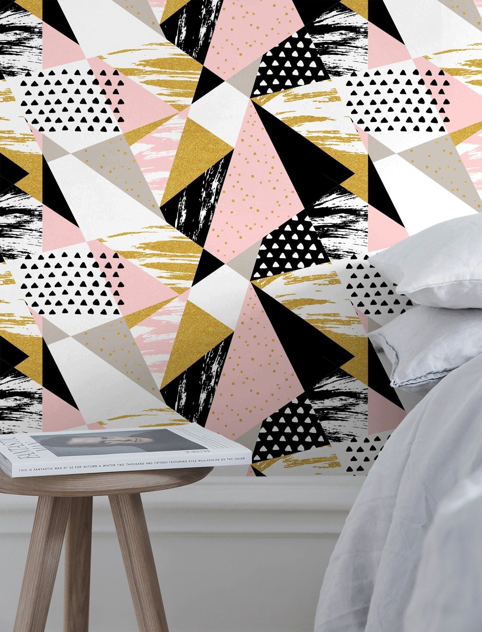 Wallpaper Peel and Stick Wallpaper Removable Wallpaper Home Decor Wall Art Wall Decor Room Decor / Cool Abstract Geometric Wallpaper - A073 - WallTrend