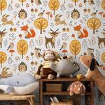 Wallpaper Peel and Stick Wallpaper Removable Wallpaper Home Decor Wall Art Wall Decor Room Decor / Cute Animal Kids Wallpaper - A082 - WallTrend