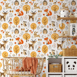 Wallpaper Peel and Stick Wallpaper Removable Wallpaper Home Decor Wall Art Wall Decor Room Decor / Cute Animal Kids Wallpaper - A082 - WallTrend