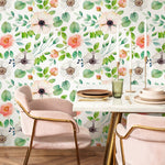 Wallpaper Peel and Stick Wallpaper Removable Wallpaper Home Decor Wall Art Wall Decor Room Decor / Cute Watercolor Flowers Wallpaper - B350 - WallTrend