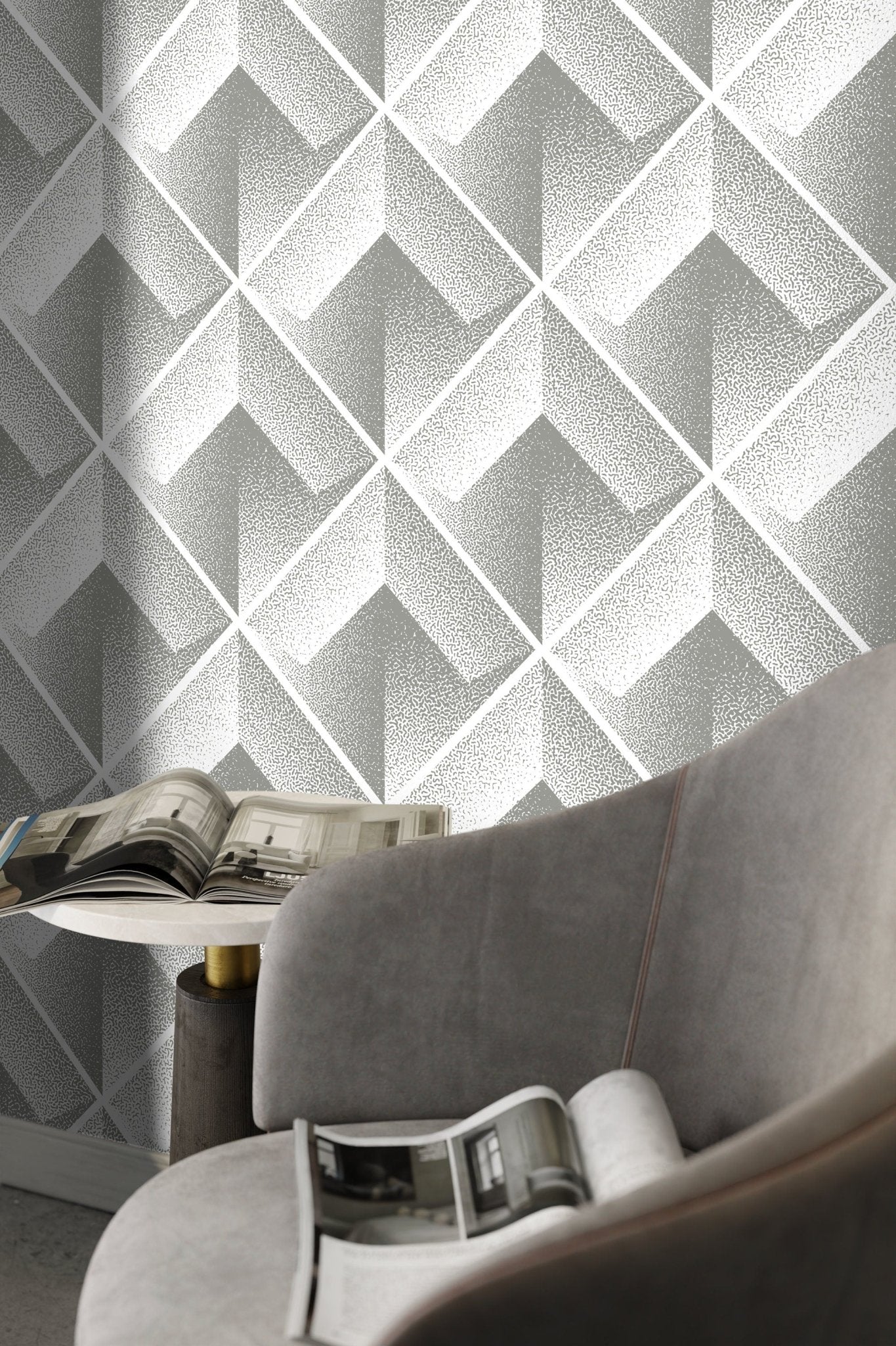 Wallpaper Peel and Stick Wallpaper Removable Wallpaper Home Decor Wall Art Wall Decor Room Decor / Elegant Geometric Wallpaper - C470 - WallTrend