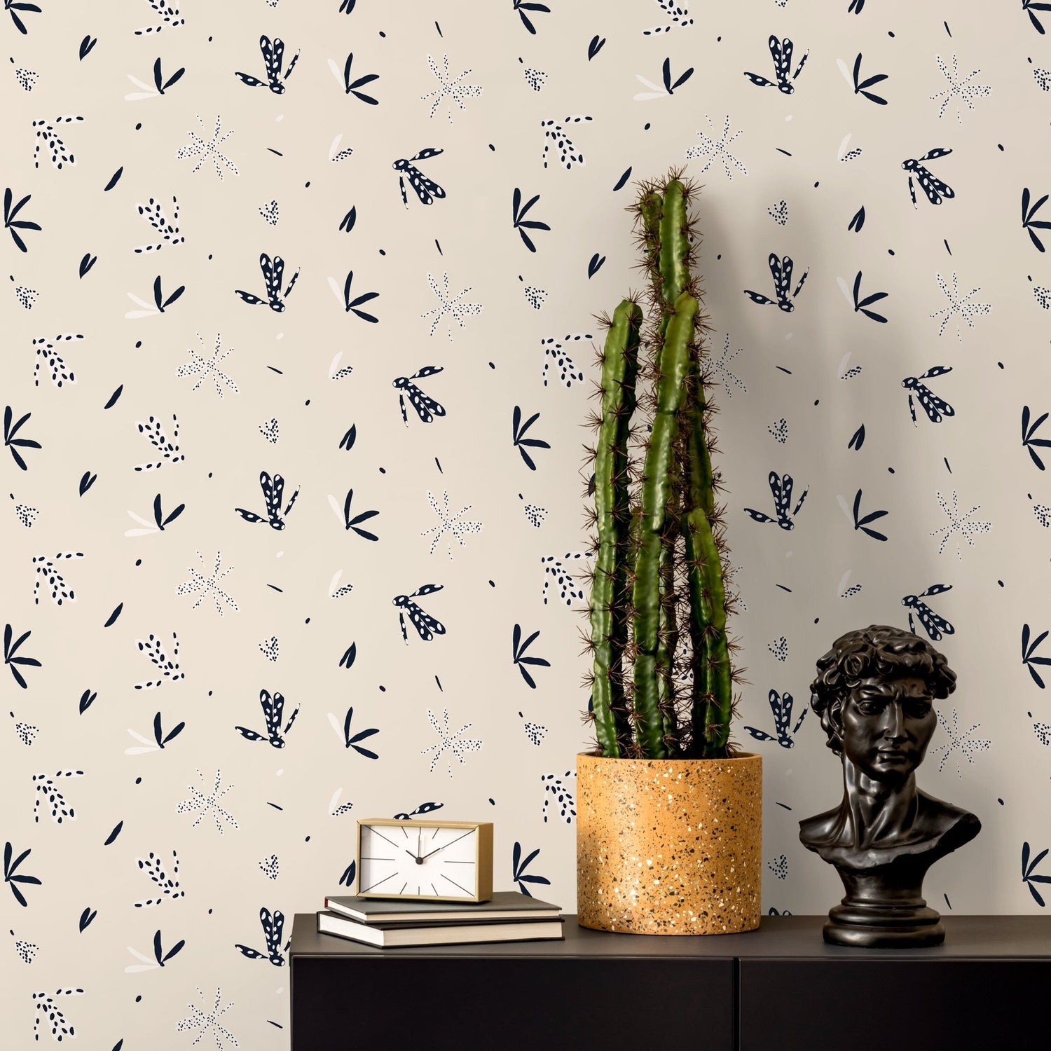 Wallpaper Peel and Stick Wallpaper Removable Wallpaper Home Decor Wall Art Wall Decor Room Decor / Floral Minimalist Wallpaper - C344 - WallTrend