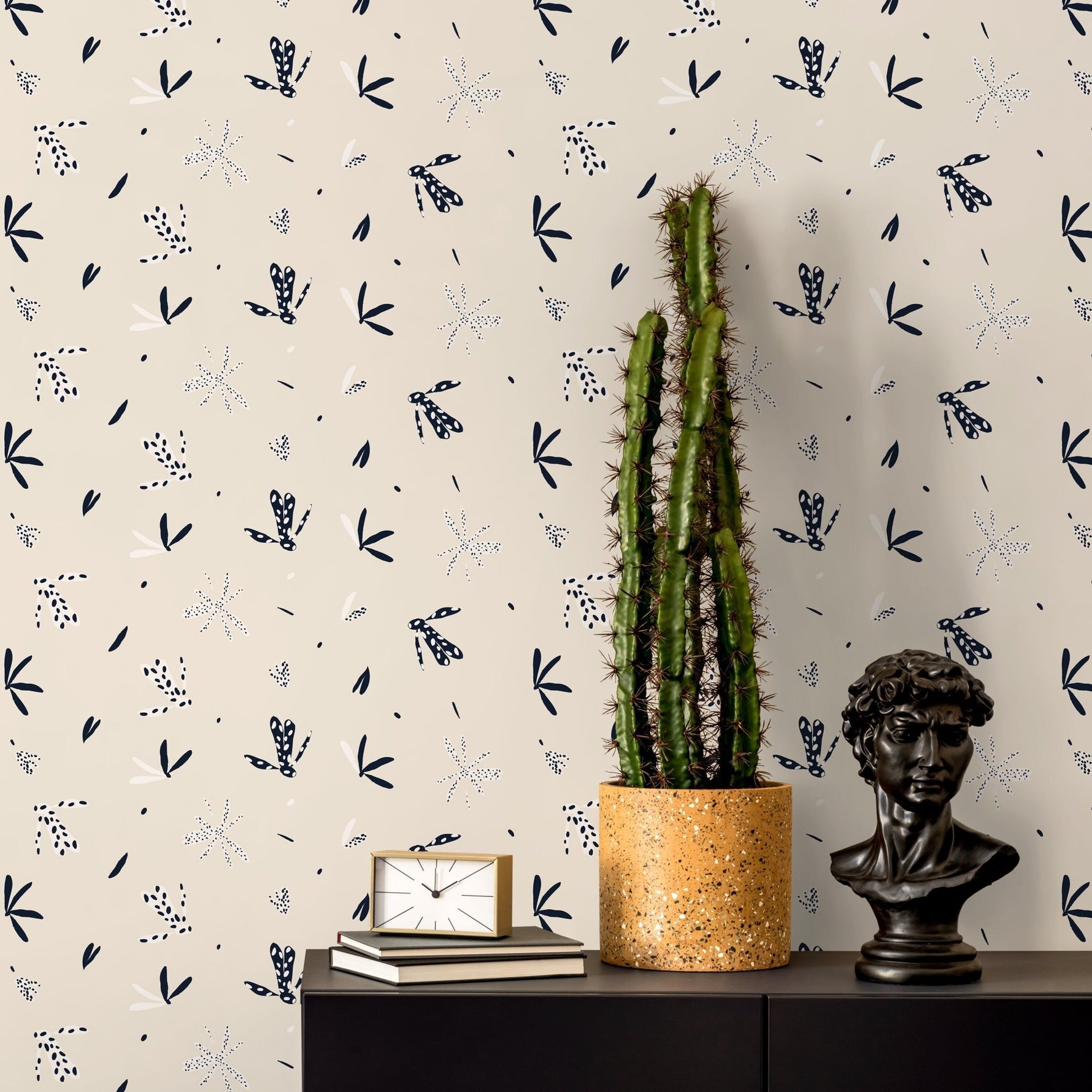 Wallpaper Peel and Stick Wallpaper Removable Wallpaper Home Decor Wall Art Wall Decor Room Decor / Floral Minimalist Wallpaper - C344 - WallTrend
