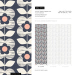 Wallpaper Peel and Stick Wallpaper Removable Wallpaper Home Decor Wall Art Wall Decor Room Decor / Floral Scandinavian Wallpaper - A704 - WallTrend