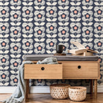 Wallpaper Peel and Stick Wallpaper Removable Wallpaper Home Decor Wall Art Wall Decor Room Decor / Floral Scandinavian Wallpaper - A704 - WallTrend