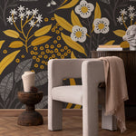 Wallpaper Peel and Stick Wallpaper Removable Wallpaper Home Decor Wall Art Wall Decor Room Decor / Floral Scandinavian Wallpaper - A723 - WallTrend