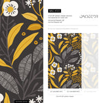 Wallpaper Peel and Stick Wallpaper Removable Wallpaper Home Decor Wall Art Wall Decor Room Decor / Floral Scandinavian Wallpaper - A723 - WallTrend