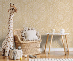 Wallpaper Peel and Stick Wallpaper Removable Wallpaper Home Decor Wall Art Wall Decor Room Decor / Floral Yellow Wallpaper - C434 - WallTrend