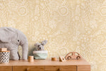Wallpaper Peel and Stick Wallpaper Removable Wallpaper Home Decor Wall Art Wall Decor Room Decor / Floral Yellow Wallpaper - C434 - WallTrend