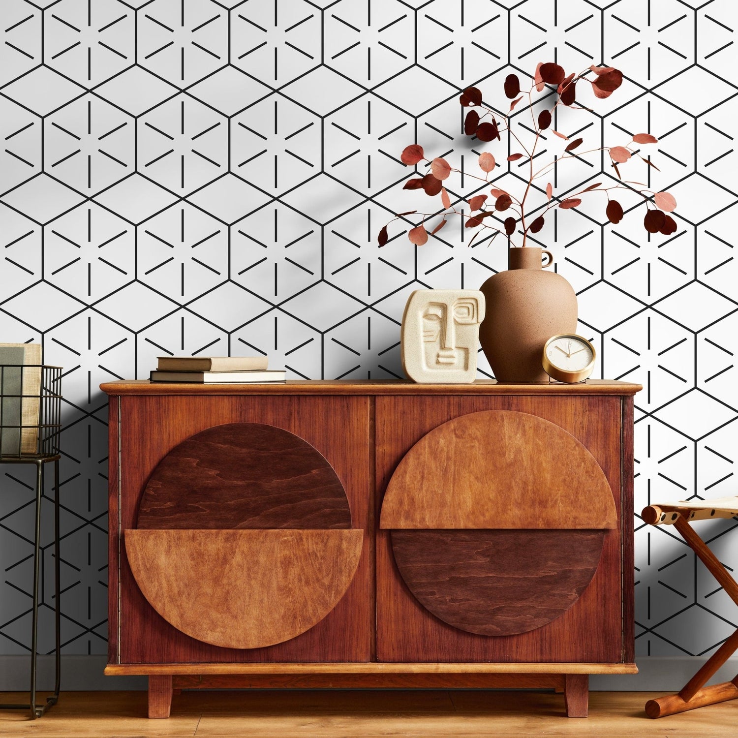Wallpaper Peel and Stick Wallpaper Removable Wallpaper Home Decor Wall Art Wall Decor Room Decor / Geometric Minimalist Wallpaper - B157 - WallTrend