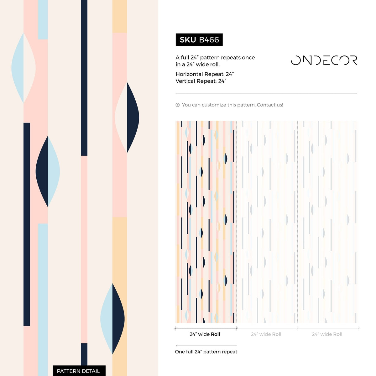 Wallpaper Peel and Stick Wallpaper Removable Wallpaper Home Decor Wall Art Wall Decor Room Decor / Geometric Pastel Color Wallpaper - B466 - WallTrend