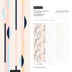 Wallpaper Peel and Stick Wallpaper Removable Wallpaper Home Decor Wall Art Wall Decor Room Decor / Geometric Pastel Color Wallpaper - B466 - WallTrend