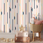 Wallpaper Peel and Stick Wallpaper Removable Wallpaper Home Decor Wall Art Wall Decor Room Decor / Geometric Pastel Color Wallpaper - B466 - WallTrend