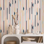 Wallpaper Peel and Stick Wallpaper Removable Wallpaper Home Decor Wall Art Wall Decor Room Decor / Geometric Pastel Color Wallpaper - B466 - WallTrend