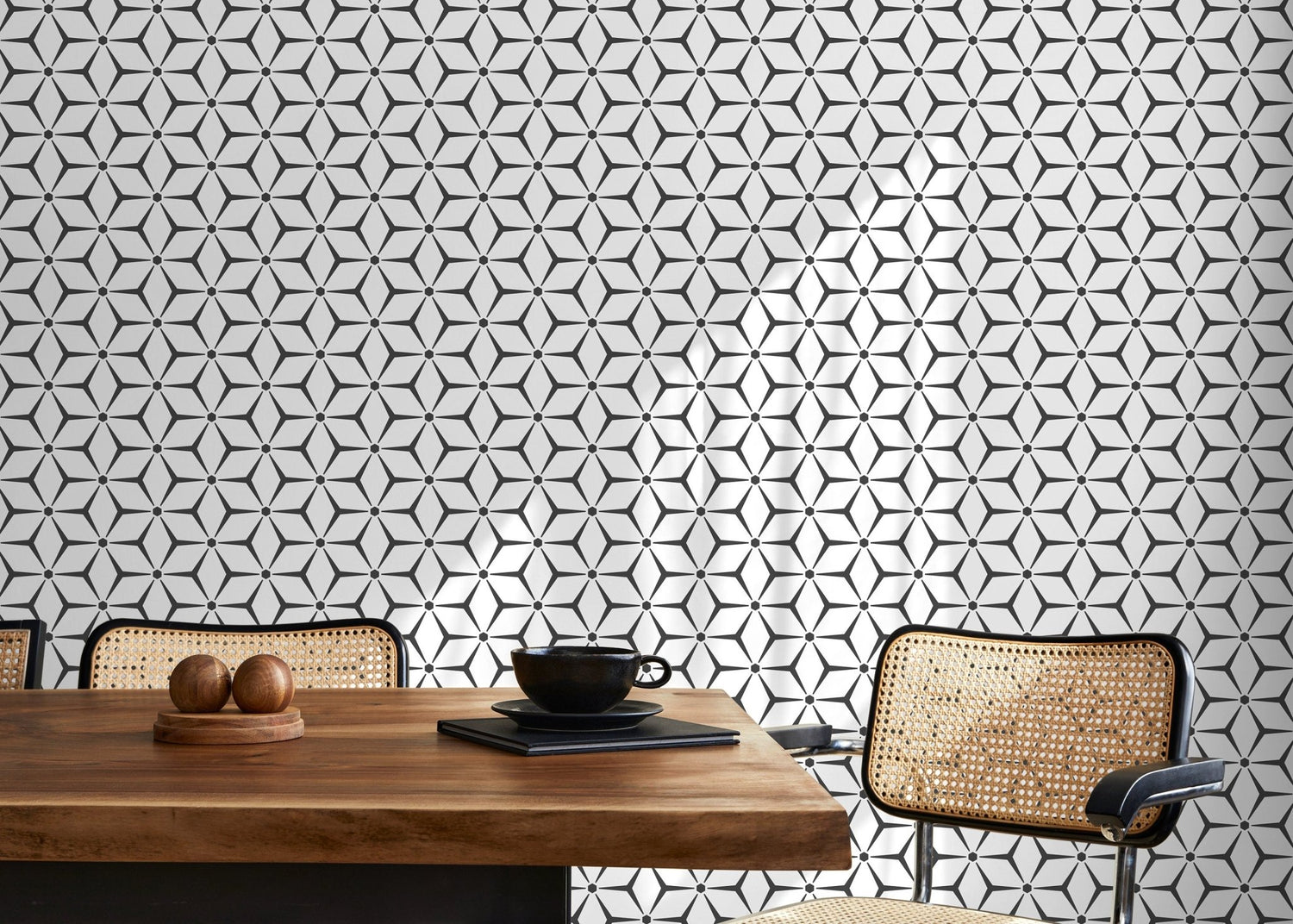 Wallpaper Peel and Stick Wallpaper Removable Wallpaper Home Decor Wall Art Wall Decor Room Decor / Geometric Tile Wallpaper - B791 - WallTrend