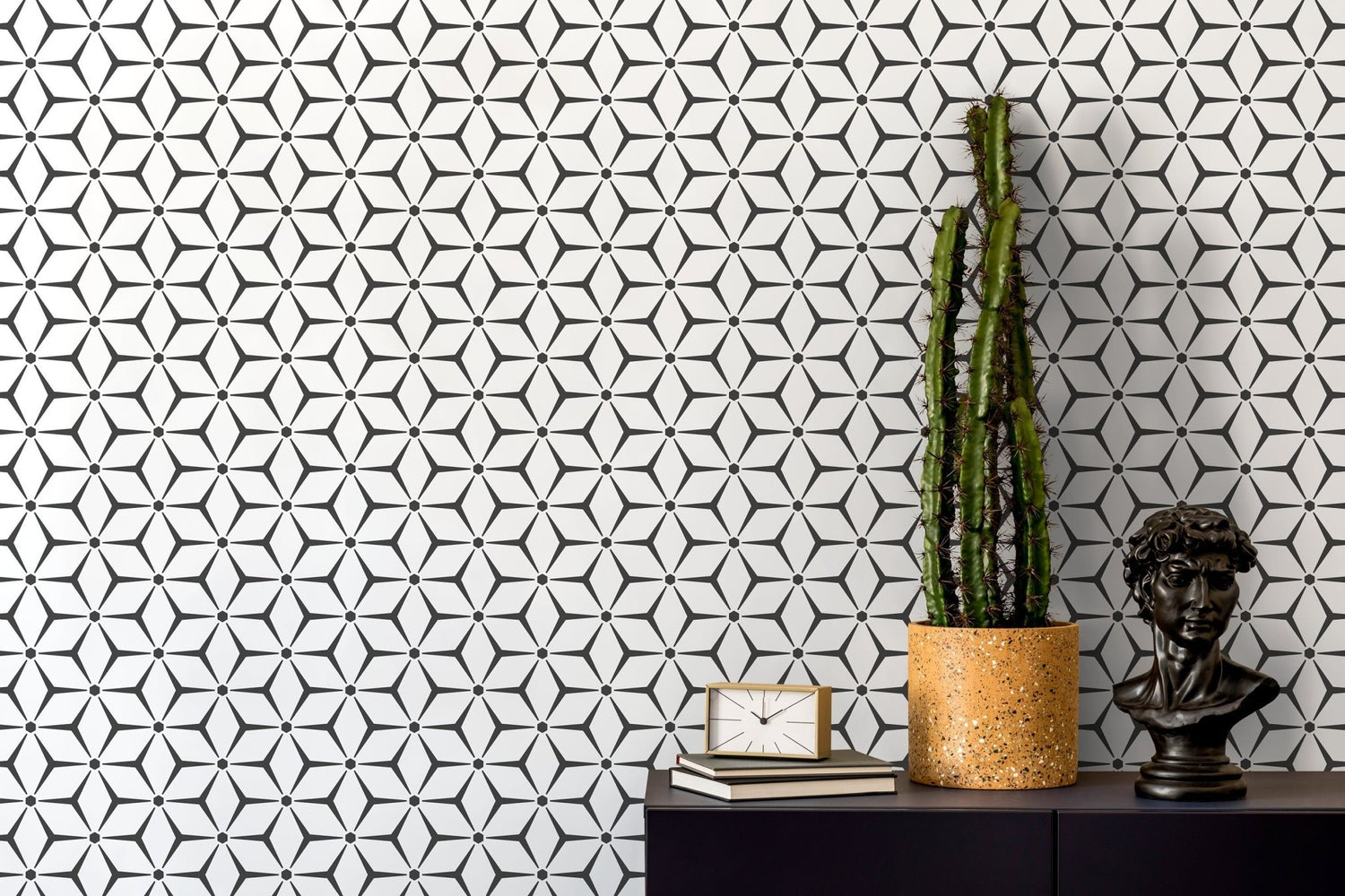 Wallpaper Peel and Stick Wallpaper Removable Wallpaper Home Decor Wall Art Wall Decor Room Decor / Geometric Tile Wallpaper - B791 - WallTrend