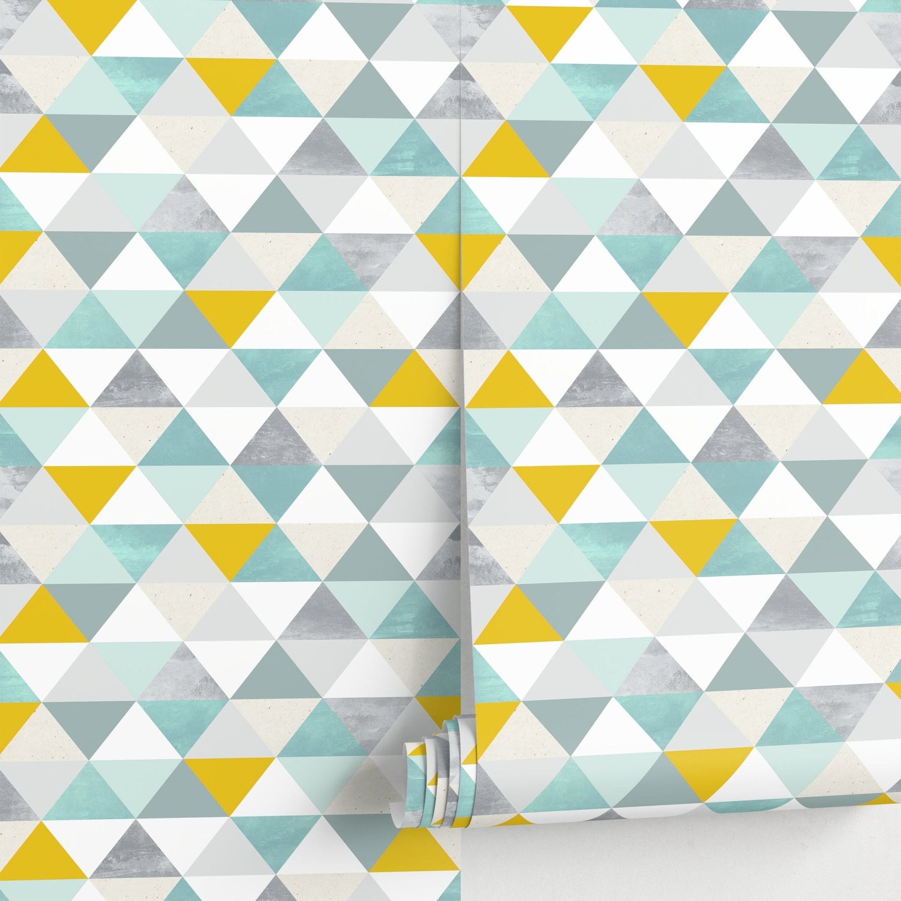 Wallpaper Peel and Stick Wallpaper Removable Wallpaper Home Decor Wall Art Wall Decor Room Decor / Geometric Triangle Wallpaper - A732 - WallTrend