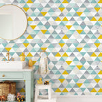 Wallpaper Peel and Stick Wallpaper Removable Wallpaper Home Decor Wall Art Wall Decor Room Decor / Geometric Triangle Wallpaper - A732 - WallTrend
