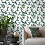 Wallpaper Peel and Stick Wallpaper Removable Wallpaper Home Decor Wall Art Wall Decor Room Decor / Green Leaves Wallpaper - A756 - WallTrend